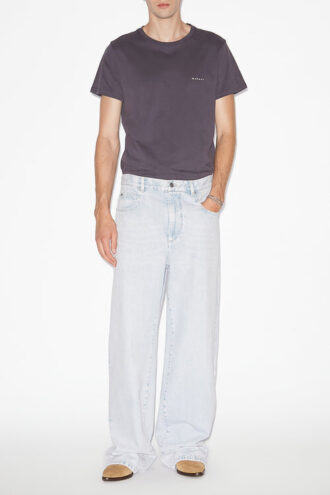 T-shirt in cotone tinta unita a maniche corte Zafferh