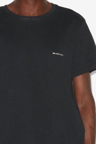 T-shirt in cotone tinta unita a maniche corte Zafferh