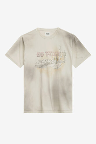 T-shirt in lino stampato Honore
