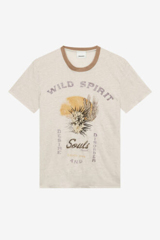 T-shirt in lino stampato Kiliann