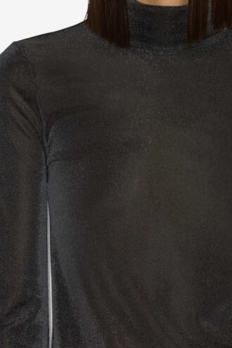 Top con collo alto in lurex Jadia