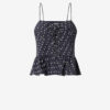 Top con spalline in cotone biologico stampato Dolma Top con spalline in cotone biologico stampato Dolma