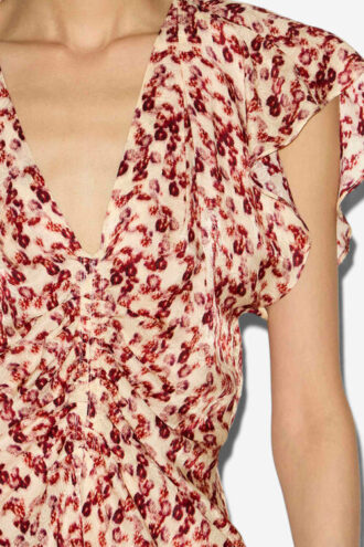 Top fluido Lonea con motivo jacquard