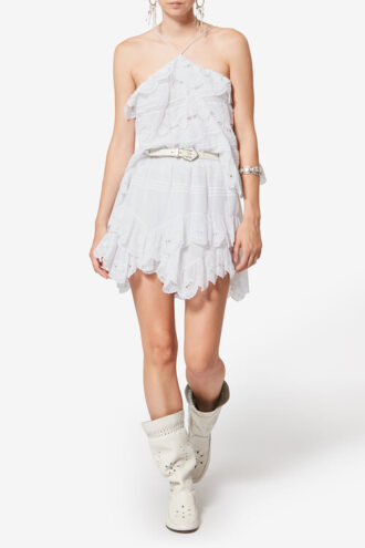 Top in cotone e pizzo floreale Prisha