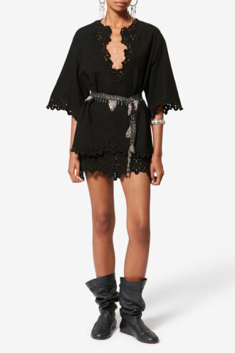 Top in cotone traforato stile tunica Shana