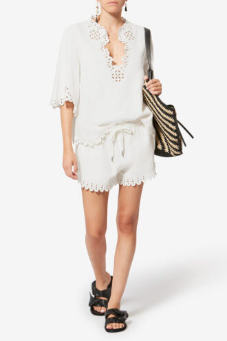 Top in cotone traforato stile tunica Shana