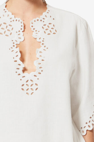 Top in cotone traforato stile tunica Shana