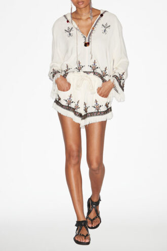 Top in garza ricamato Kameya