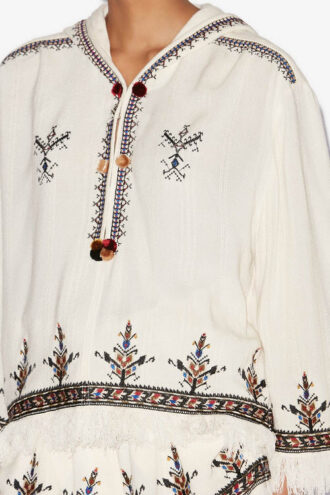 Top in garza ricamato Kameya