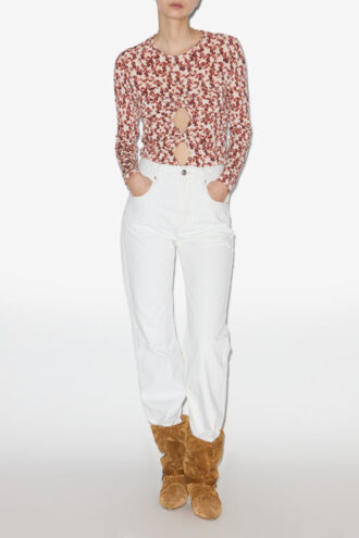 Top in jersey arricciato Gladice