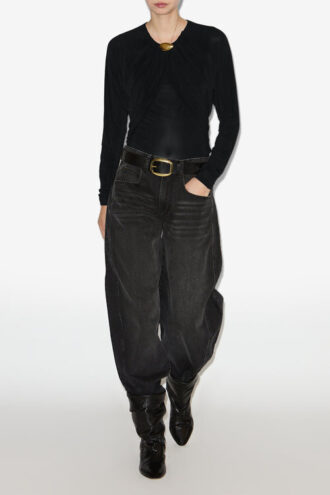 Top in jersey drappeggiato Gaetane