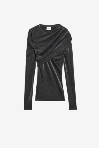 Top in jersey drappeggiato Lurex Dressi