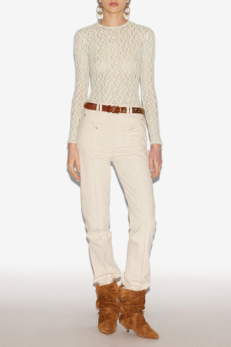 Top in pizzo a maniche lunghe Gaelle