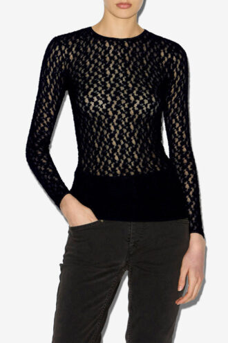 Top in pizzo a maniche lunghe Gaelle