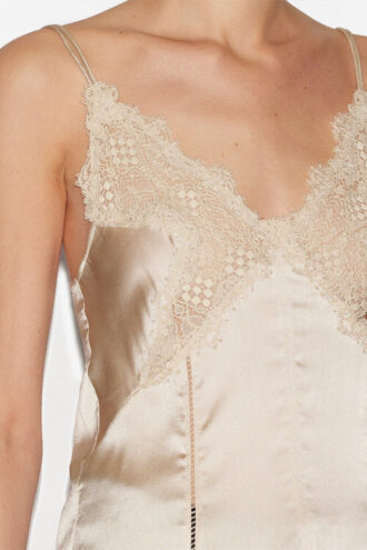 Top in raso e pizzo Diandra