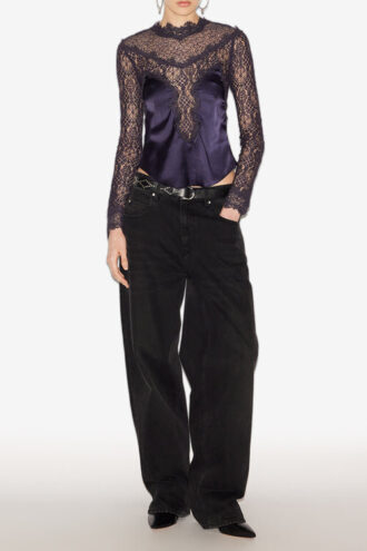 Top in raso e pizzo Diem