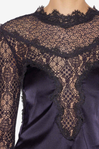 Top in raso e pizzo Diem
