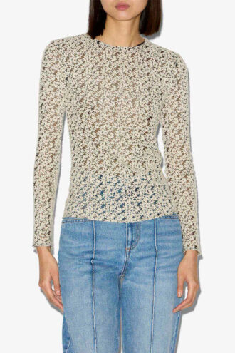 Top in tulle ricamato Soline